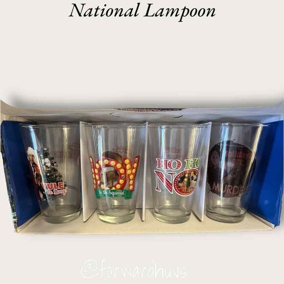 4 Pack 16 oz National Lampoon’s Christmas Vacation 2015 Glasses - Picture 6 of 9